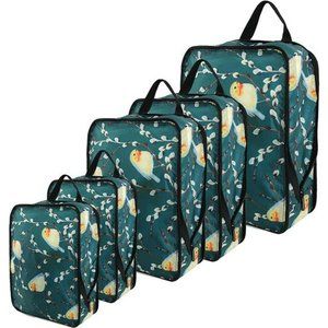 Travel Bags  Compression Packing Cubes for Luggage 5 Set Suitcase Organizer Bags